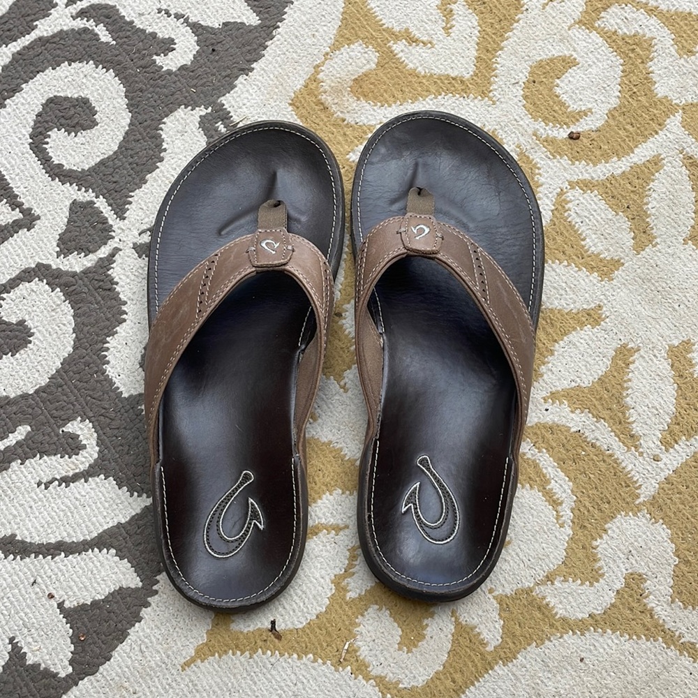 Olukai mens size 9 color brown